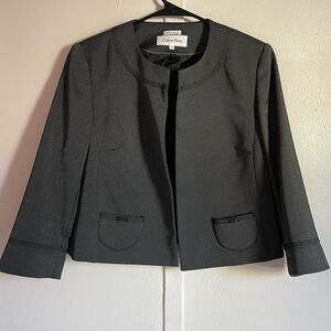 Calvin Klein Collarless Blazer Stretch
